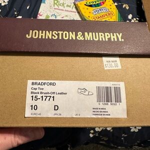 Used (only worn 5-6 times) Johnston & Murphy leather shoes with leather sole
